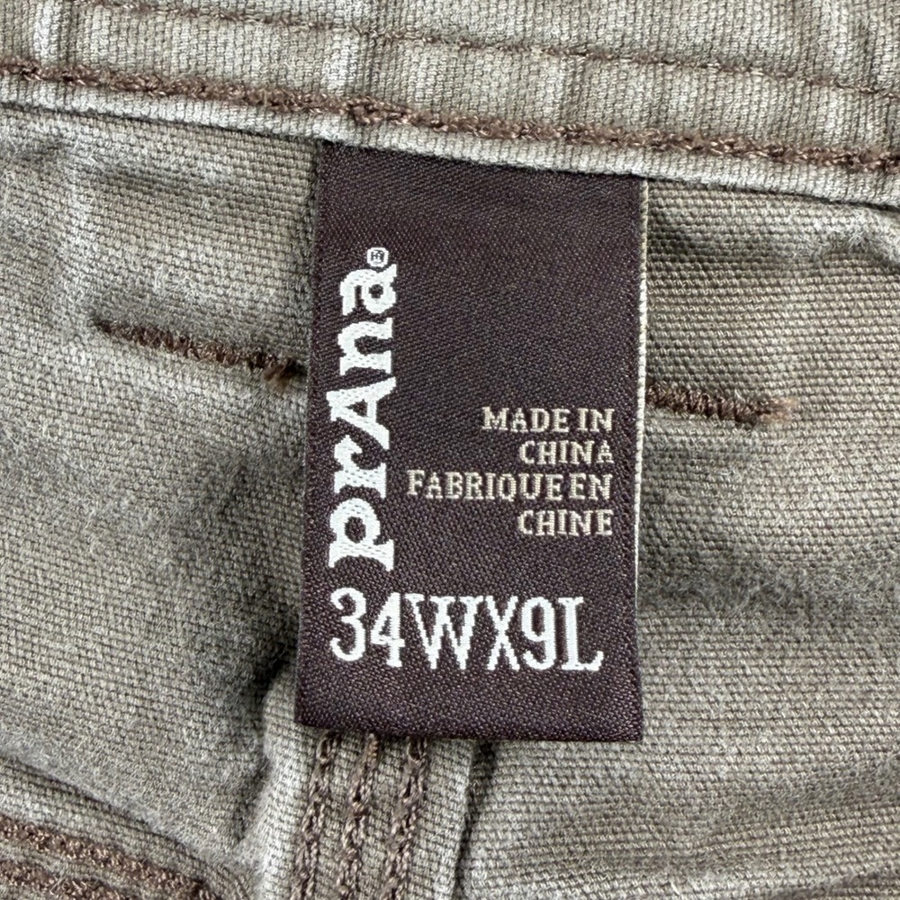 Prana Shorts Men 34(35) Brown Breathe Organic Cotton Canvas Cargo M3BR09111 - Picture 2 of 8